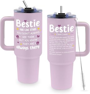 Juego de 3 vasos de plástico de gran capacidad, vaso portátil para coche con asa y pajita, para café y agua - Product Image 1