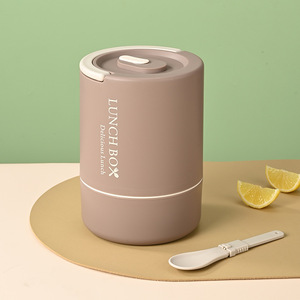 304 in acciaio inox riutilizzabile round pic-nic <span class=keywords><strong>thermos</strong></span> bento cibo fiaschetta termici contenitore isolato a tenuta stagna in metallo scatola per il <span class=keywords><strong>pranzo</strong></span> con borsa - Product Image 6