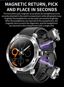 Montre intelligente T95 Écouteur 2 en 1 Fréquence cardiaque Oxymétrie de la pression artérielle Fitness tracker Bracelet de <span class=keywords><strong>sport</strong></span> Montre intelligente avec appel - Product Image 6