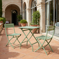 Ensemble de table et de chaises pliantes carrées en alliage d'aluminium ODM pour l'extérieur, meubles de balcon, terrasses, espaces de loisirs extérieurs multiples