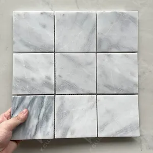 All'ingrosso mosaico di marmo grigio di forma quadrata moderna Foshan 30x30