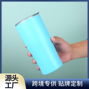 Stainless Steel Tumbler 20Oz <b>Double</b> <b>Wall</b> Vacuum Insulated Travel <b>Mug</b> With Straw For Outdoor Sports - Product Image 5