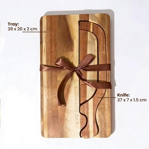 Planche à pain en bois d'acacia écologique, planche à découper artisanale professionnelle avec rangement intégré pour couteaux, durable, pour la cuisine, compatible lave-vaisselle - Product Image 4