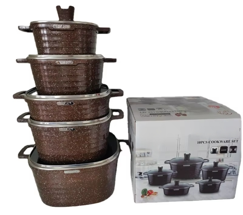 Hot Selling Luxury 10 Pieces Kitchen Accessories Set Cookware New Arrival Popular Cookware Set