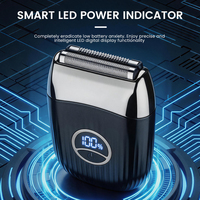 Rasoir électrique PRITECH rechargeable, rasoir rotatif portable, étanche IPX6, double lame en acier inoxydable, écran LED pour hommes