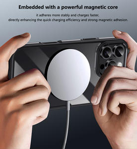 <span class=keywords><strong>2025</strong></span> mạ điện mạ chống sốc an toàn từ di động Bìa nam châm điện thoại rõ ràng trường hợp đối với iPhone 16 15 14 Pro Max - Product Image 2