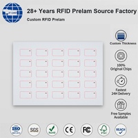 5x5 Vorlaminierte RFID-Einlage mit Classic 4k Chip 13,56MHz Wasserdicht für Geschäfts- und Mitgliedskarten
