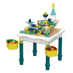 I bambini imparano scrivania multifunzionale building block serie palle imbuto giocattoli di diapositive <span class=keywords><strong>mega</strong></span> blocchi con sedia da tavolo - Product Image 6