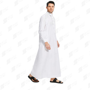 Nuovo Design di alta qualità Dubai <span class=keywords><strong>abbigliamento</strong></span> islamico da <span class=keywords><strong>uomo</strong></span> Thawb Jubba <span class=keywords><strong>etnico</strong></span> Thobes tinta unita <span class=keywords><strong>uomo</strong></span> musulmano Thobe - Product Image 3