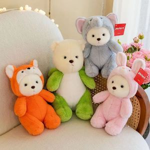 Simpatico <span class=keywords><strong>orso</strong></span> si trasforma in elefante maiale rana giocattoli di peluche per bambini adorabili peluche regalo morbido con animali di pezza cuscini per bambini - Product Image 2