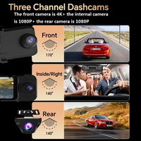 Écran tactile 11 pouces 4K, rétroviseur avec 3 objectifs, enregistreur de conduite équipé d'un objectif Super Vision Nocturne, projection CarPlay Android