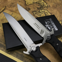 Couteau de poche pliant russe HOKC D2 en acier pour la chasse, le camping, la survie en plein air, avec manche en G10