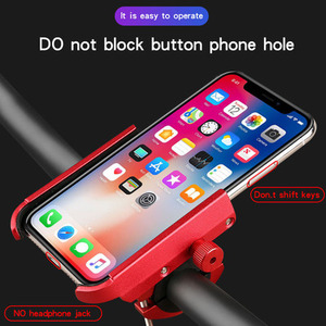 Yueli Aluminum Alloy Phone Holder Red Bike Mount <b>Cycling</b> <b>Stand</b> - Product Image 3