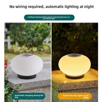 Lampe LED d'extérieur étanche pour colonne de cour, style moderne et minimaliste, pour clôtures de villa, lumière de portail ronde, lumière de pilier