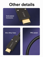 Câble HDMI en fibre optique AOC AOCHDMI à large bande passante pour applications de cinéma maison et de projets commerciaux