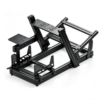 Cockpit de course en aluminium 4080 personnalisé, configuration complète avec support d'écran et siège pour la conduite VR, compatible Moza Simagic PS4 PS5