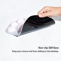 Tapis de souris ergonomique en forme de patte de chat avec support pour le poignet, coussin en gel de silicone souple, tapis de souris pour ordinateur en stock