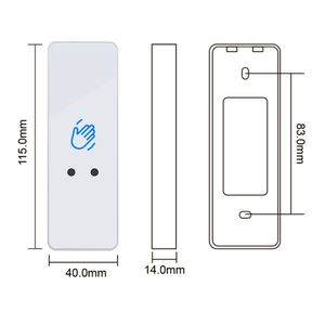 Waterproof Surface Mount DC12-<strong>24V</strong> Door Touchless Sensor Exit Button for <strong>Access</strong> <strong>Control</strong> System Distance Is Adjustable - Product Image 6
