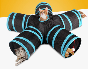 ของเล่นอุโมงค์สำหรับแมวของเล่นในร่มกลางแจ้งพับได้พร้อมลูกบอลสนุกสำหรับออกกำลังกายและฝึกซ้อม - Product Image 5