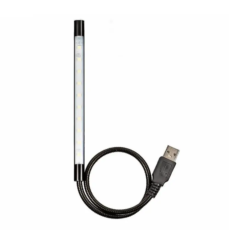 Диммируемая светодиодная USB-клавиатура ночник Гибкая лампа 10 светодиодных ламп для чтения ноутбука