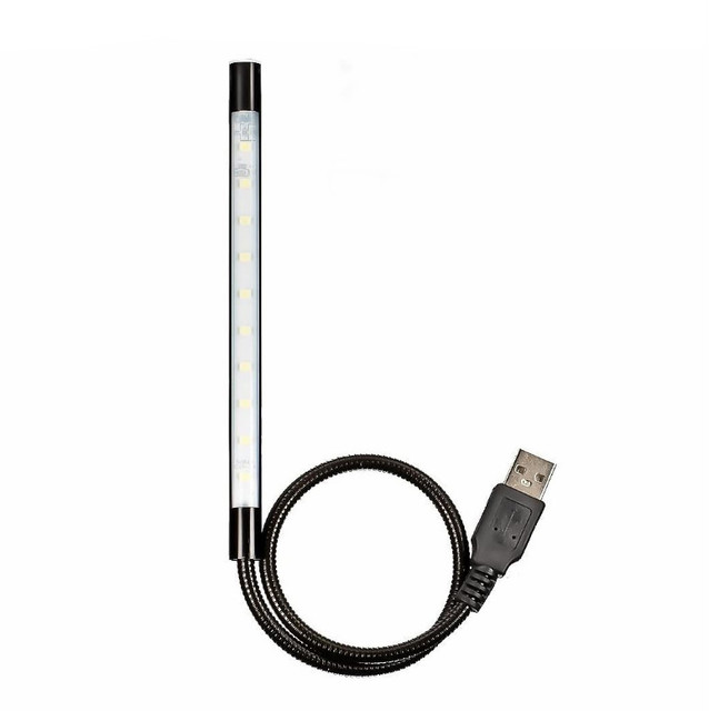 Dimmable LED USB Keyboard Night Light Flexible Lamp 10 LED Light for Reading Notebook PC Laptop
