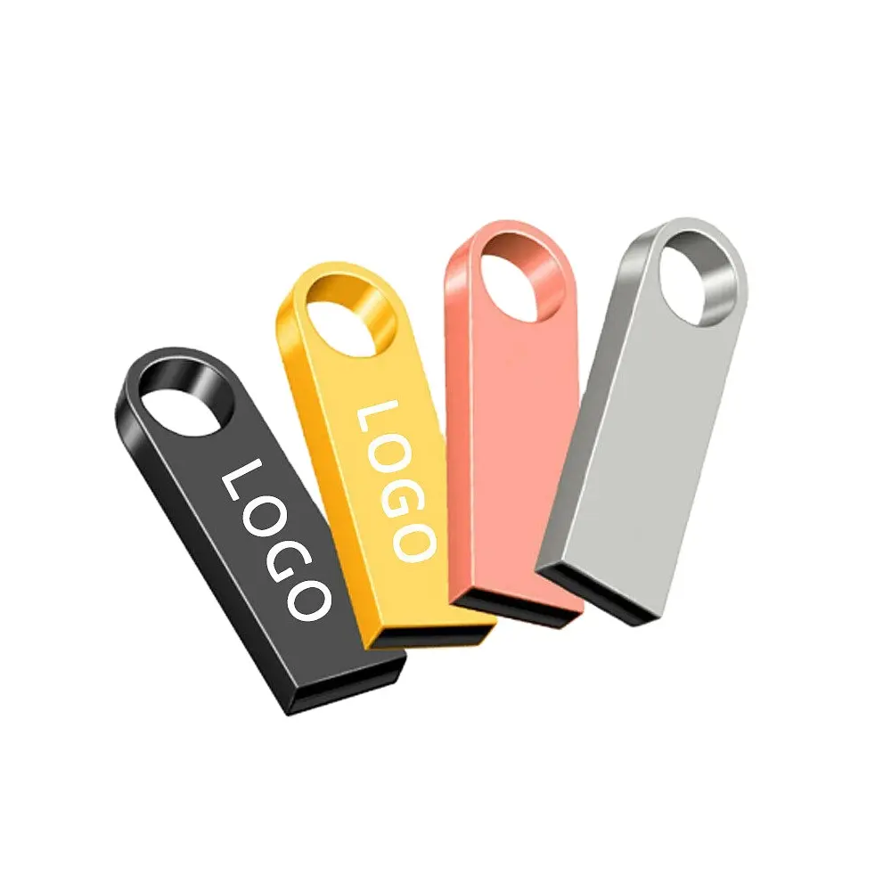 Kricard Flash Drive logam USB 3.0, Flash Drive Logo kustom stik memori USB Mini