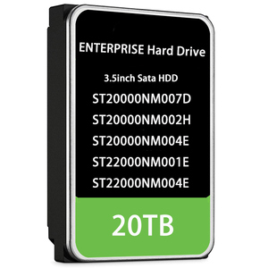 ST20000NM007D 20TB Exos X20 Hard <b>Drive</b> 7200 RPM 256MB 6Gb/s Enterprise <b>Internal</b> Disk HDD for Server ST20000NM002H Enterprise Har - Product Image 1