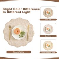 Lot de 6 sets de table matelassés écologiques de 15 pouces – Épais, garnissage 100 % coton microfibre, résistant à la chaleur, durable, pour restaurants et fêtes