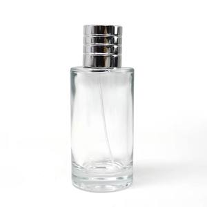Flacon de parfum en verre transparent à épaule plate de haute qualité, flacon de parfum vide avec vaporisateur, 30/50/100 ml, flacon vaporisateur de parfum - Product Image 2