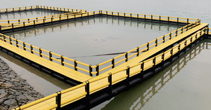 Cage à poissons flottante pour aquaculture, structure en HDPE et acier durable, pièges, fonction de divertissement, taille personnalisée - Product Image 3