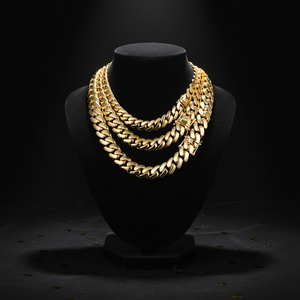 Collana a catena cubana da 22mm, accessorio alla moda e lussuoso in oro placcato in stile Miami Hip-hop - Product Image 5