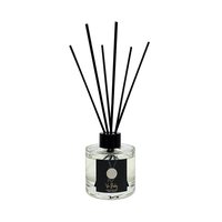 Diffuseur de parfum d'ambiance en verre transparent 100 ml personnalisé en usine avec bâtonnets en rotin noir et boîte de luxe