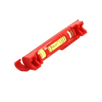 Niveau à bulle industriel Powerlift SP021 rouge 1D, mini niveau linéaire en plastique avec précision 1 et plage de mesure 0-10