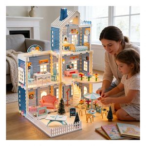 Plastic PVC Miniature for <b>Kit</b> with Furniture Accessories Lights DIY Villa <b>Model</b> Pretend Play Gift Girls Kids Family - Product Image 5