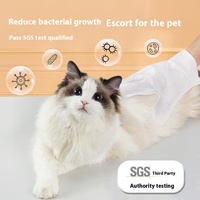 Lingettes humides douces et pratiques pour animaux de compagnie, gants désodorisants sans rinçage pour le nettoyage à sec des chats, chiens et petits animaux, en matériau non tissé pour le bain