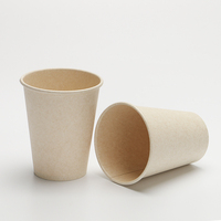 Vente en gros de tasse de pâte de bagasse en fibre de canne à sucre biodégradable écologique 8oz & 12oz jetable pour les fêtes