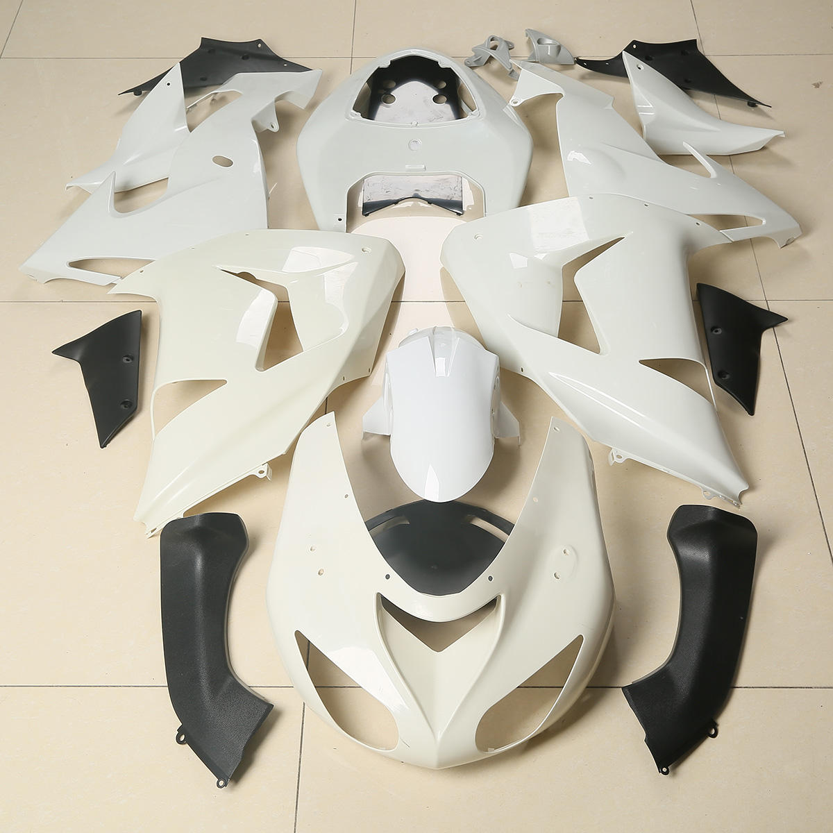 XF-4065-W Unpainted White Set Fairing Bodywork Kit for Kawasaki