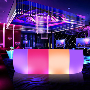 Barra iluminada led de plástico, <span class=keywords><strong>mesa</strong></span> de cóctel luminosa, comercial, portátil - Product Image 3