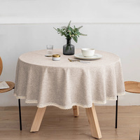 Nappe Ronde Imperméable Anti-Taches Grande Taille Style Ins Personnalisable pour Hôtel