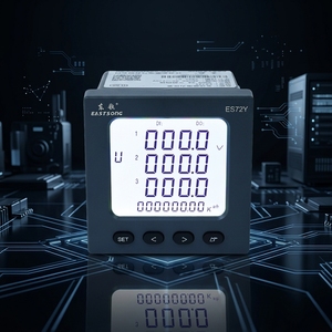 Medidor de Energí<span class=keywords><strong>a</strong></span> Multifuncional Trifásico de Cuatro Cables con Pantalla LCD y Comunicación RS485 ES72Y 2DI - Product Image 1