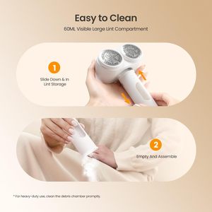 Cordless 2-in-1 Electric Lint <b>Remover</b> Fabric Shaver for Clothes with Dual <b>Heads</b> and USB Charging - Product Image 5