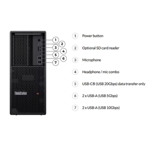 Lenovo Thinkstation mới P3 Gen 2 Intel siêu 9-285k CPU 8GB RAM 2TB SATA HDD 500W Máy Trạm sẵn sàng cho văn phòng hàng ngày - Product Image 2