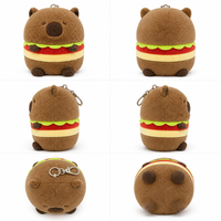 Zaves Hoge Kwaliteit Eco-vriendelijke Duurzame Zachte Mini Hamburger Wombat Sleutelhanger Rugzak Decoratie Verjaardag Cado Groothandel Kawaii Pluche