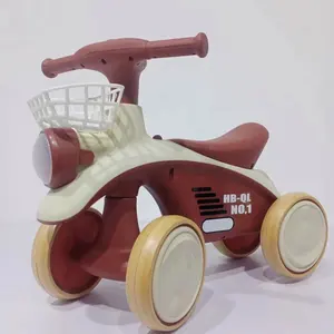 Paseo para niños en coche de juguete con música ligera rueda universal de cuatro ruedas Caballo balancín para niños Paseo en rebote hacia arriba y hacia abajo