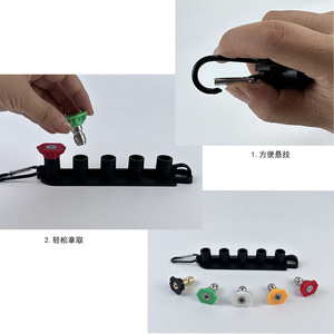 Pistolet à eau haute pression, buse en forme d'éventail 7 couleurs, mécanique, en aluminium et plastique, pour le nettoyage de voitures - Product Image 3