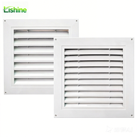 Grille d'aération à battant en alliage d'aluminium Lishine, durable, à lamelles fixes, pour système de ventilation HRV ERV personnalisé, CVC