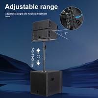 Système de sonorisation en ligne LAP615TD3-4.6K Accuracy Pro Audio, système de sonorisation en ligne en bois, enceintes actives professionnelles en ligne