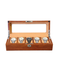 Boîte de présentation de montres en bois de haute qualité personnalisée avec logo imprimé de luxe pour les amateurs de montres