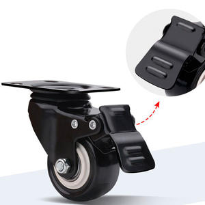 Profession eller Lieferant Schwenkbares Kugellager rad Leichtes 50mm 65mm 75mm PVC-Lenkrad mit Doppel bremse - Product Image 5