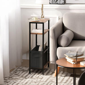 Table d'appoint à tiroirs en bois, table de chevet, étagère à magazines, meubles de salon, appartement, style rustique moderne, vente chaude, usine ODM - Product Image 5